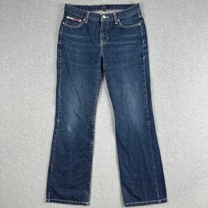 Tommy Hilfiger Jeans Women Bootcut Flare Dark Wash Denim Jeans Size 9 Roc Roc